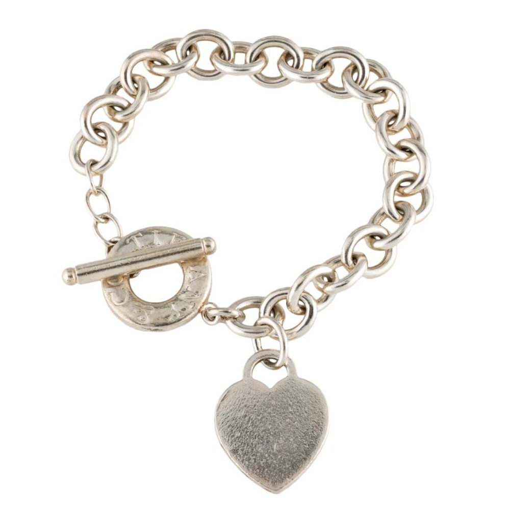 Authentic Classic Tiffany toggle heart chain bracelet